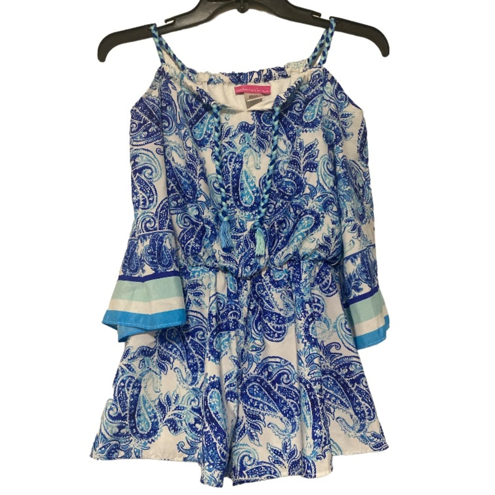 Mackenzie X Emily West Super Cute Paisley Jumpsuit One Piece Romper - Girls 8